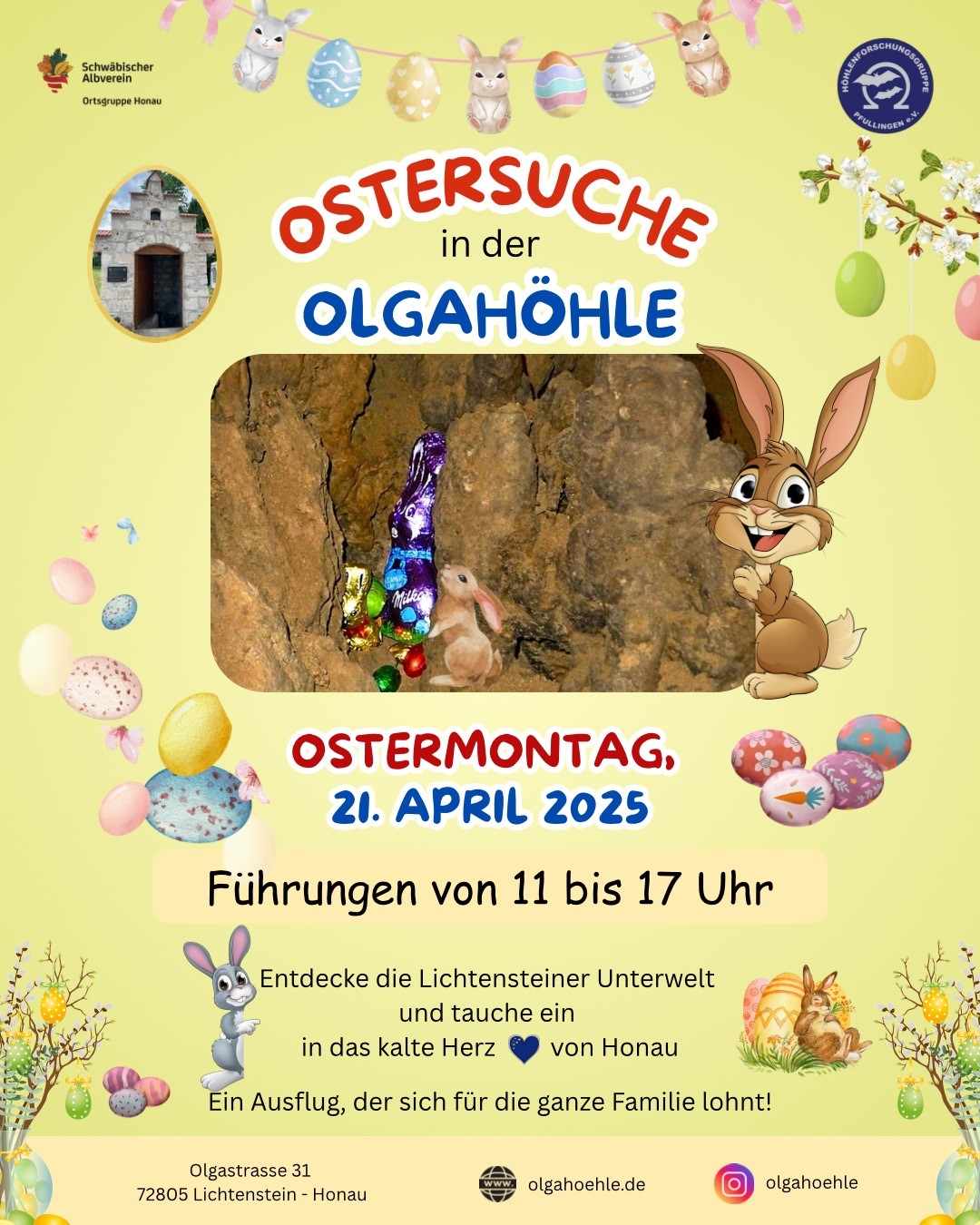 Ostersuche in der Olgahöhle